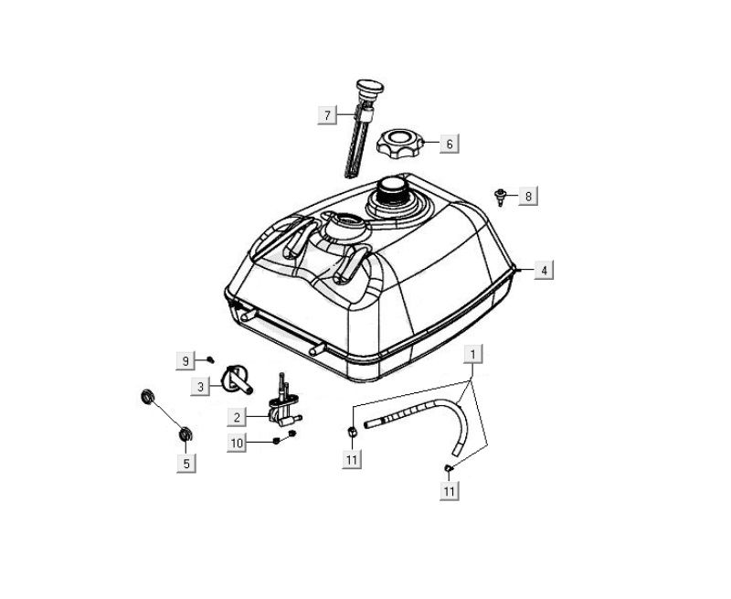 Benzintank Kymco MXU 400