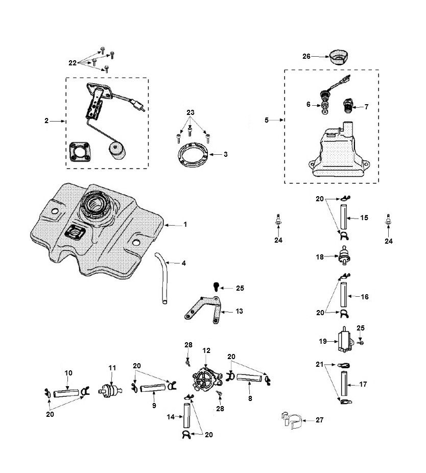 Kraftstofftank - Öltank Peugeot Speedfight 3 AC 2-Takt