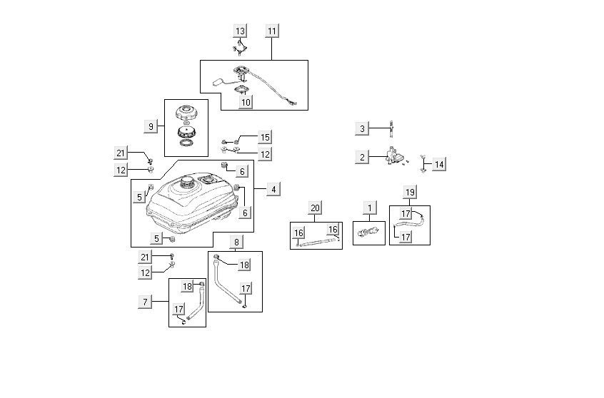Treibstofftank Kymco MXU 150