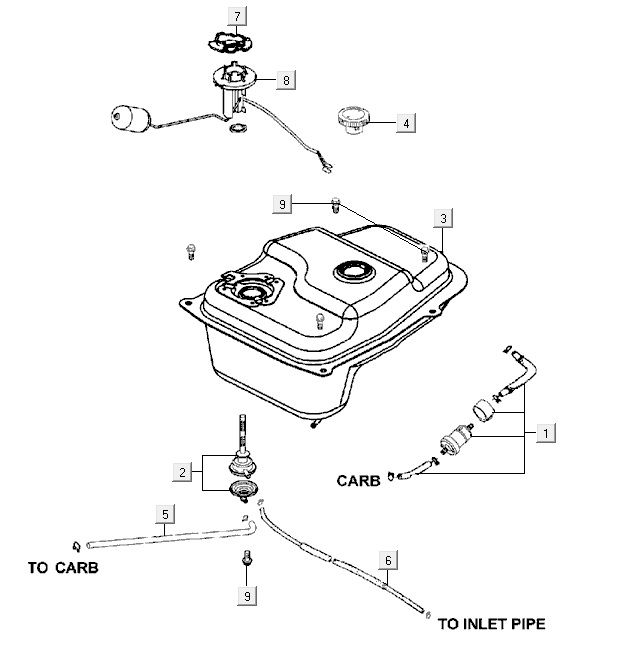 Benzintank AGILITY CITY 16 4T 125