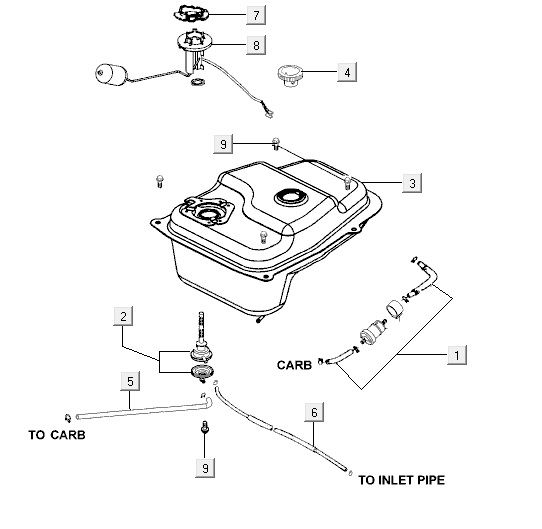 Benzintank AGILITY CITY 16 4T 150