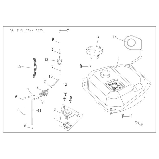 Benzintank Agm Vx50 plus