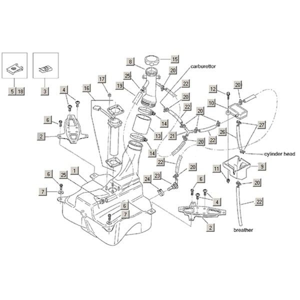 Benzintank Aprilia Habana 2t (Aprilia Motor) 1999 - 2004