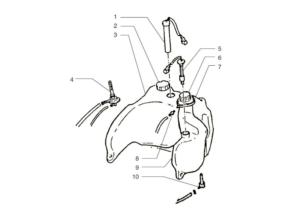 Benzintank Beta ARK-Tribe AC weiß 2009 2-Takt