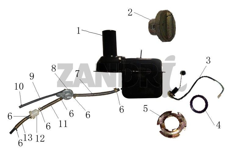 Benzintank BTC Grande Retro GT1 blau creme metallisch