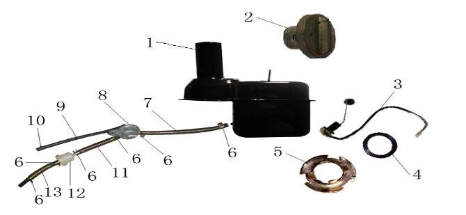 Benzintank China GT rosa