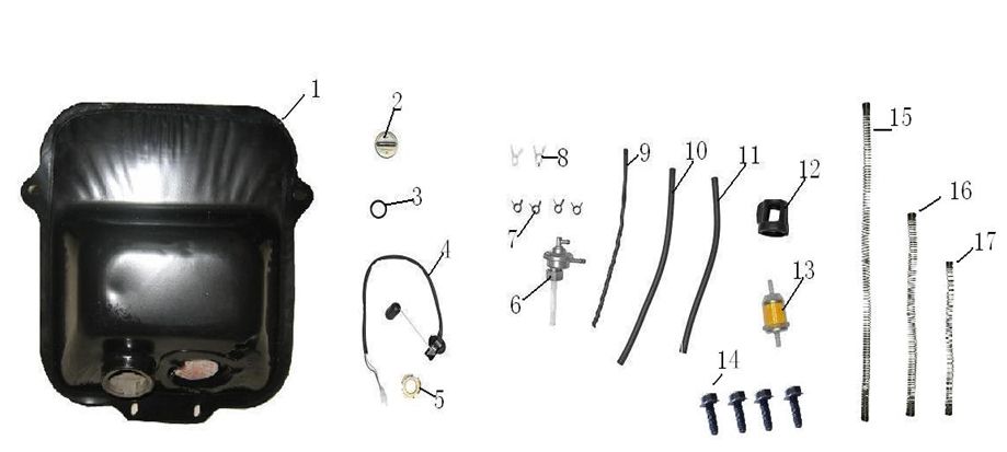 Benzintank China Jet Ten 4-Takt