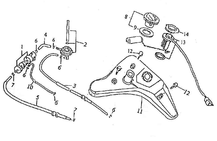 Treibstofftank Fosti Retro 125cc