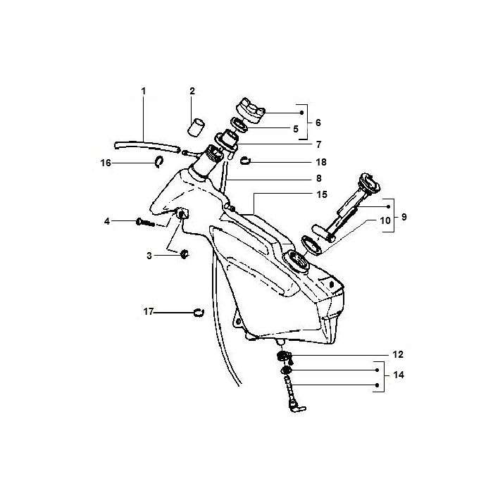 Benzintank Gilera Runner 98-2005 2-Takt