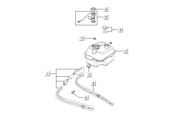 Benzintank Kymco Agility 12' 4-Takt schwarz
