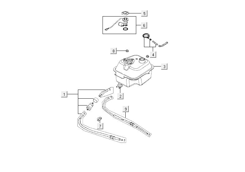 Benzintank Kymco Agility Fat 12' 4-Takt gelb
