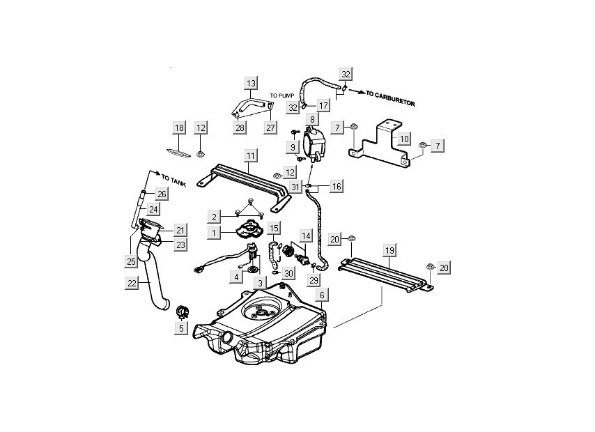 Benzintank Kymco Filly 4-Takt Silber