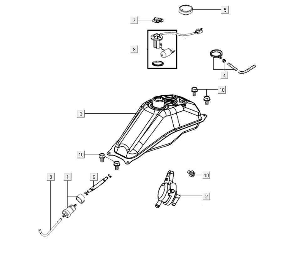 Kraftstofftank Kymco K-Pipe 125cc