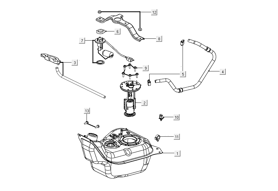 Kymco Like Benzintank von 2018
