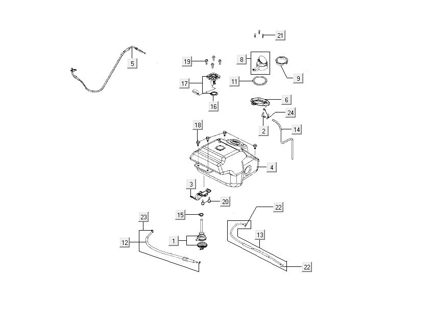 Benzintank Kymco Sento 4-Takt Spring Brown