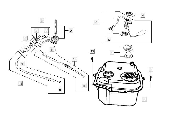 Kraftstofftank Kymco Vitality 2t ac perlsilber