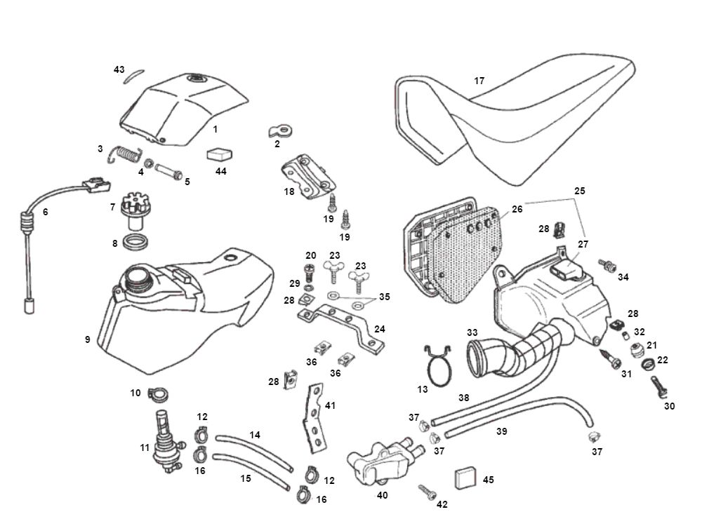 Treibstofftank SENDA R X-TREME 2007 E2 3ED