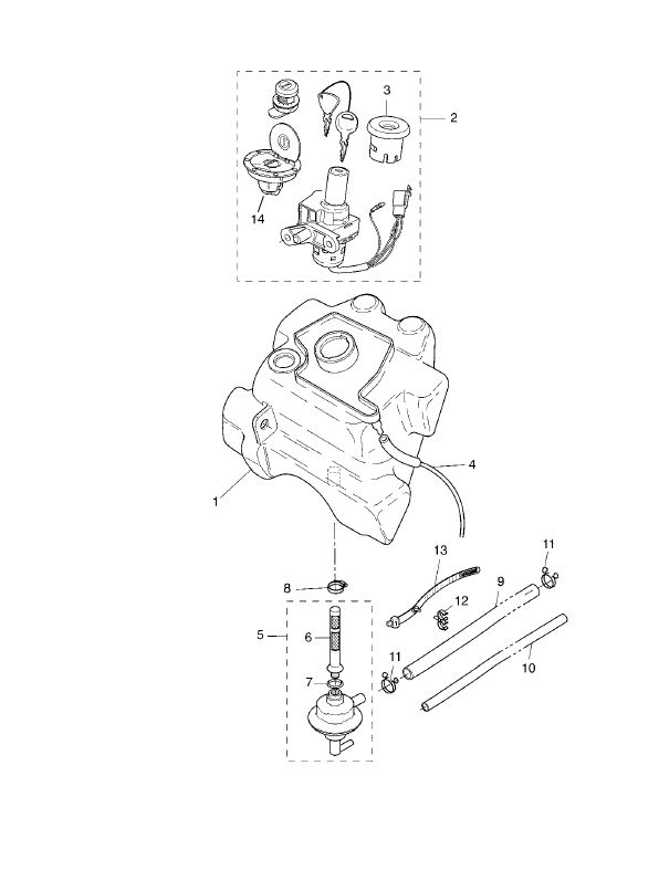 Benzintank Yamaha Aerox 2-Takt