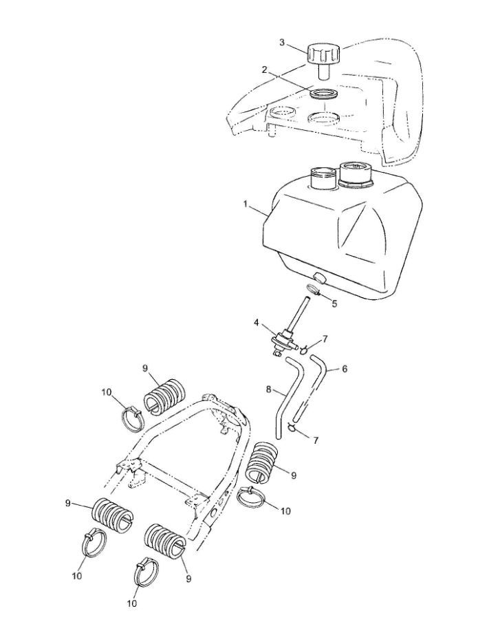 Benzintank Yamaha Jog-R LC 2-Takt