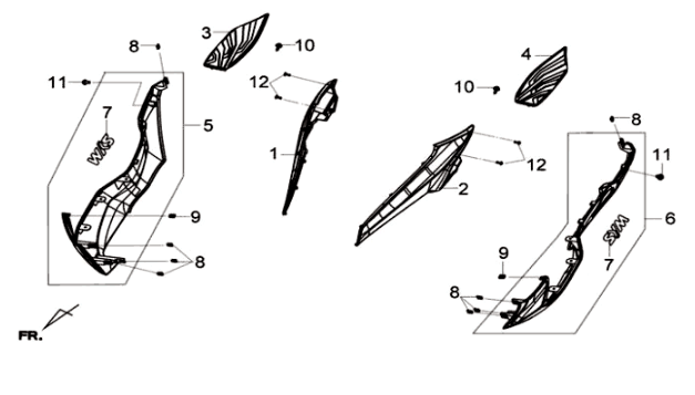 Beschichtung 2 Sym Joymax 125I ABS Grau (GY-517S)