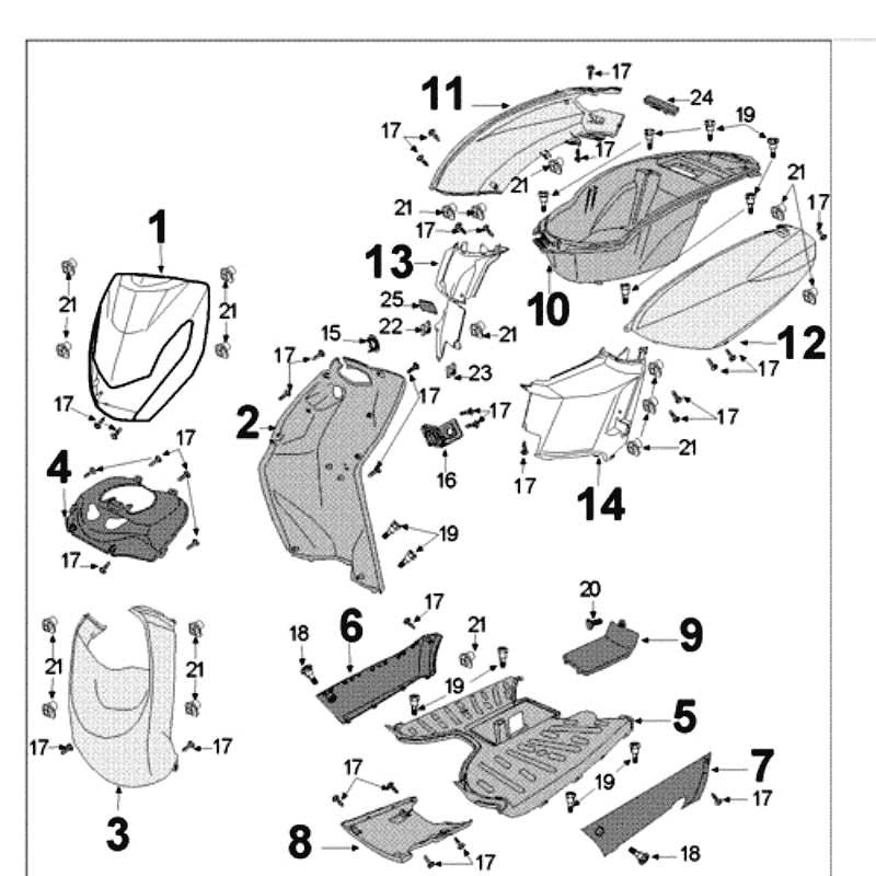 Überzug Peugeot Kisbee braun