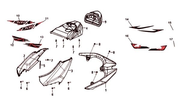 Beplating Sym Crox 50 E4 BLACK/GRAY (BK-5560S/GY-7450U)