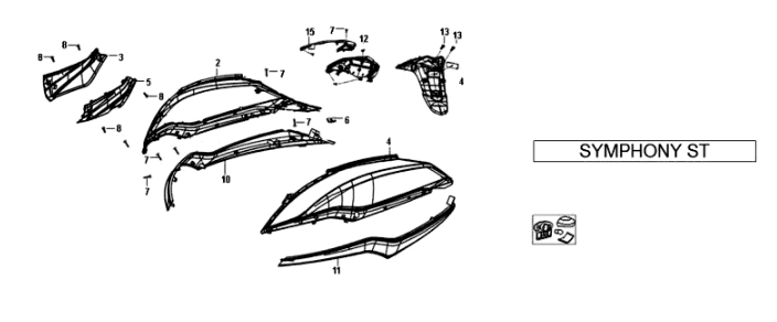 Sym Symphony ST E3 Hellschwarze Beschichtung (BK-7C)