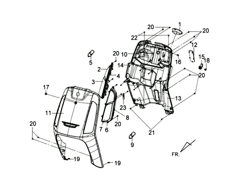 Beschichtung Frontbeschichtung innen Sym Tonik (BU3005S WH8018P) blau weiß