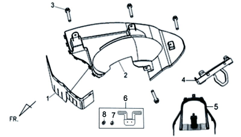 Schutzblech innen Sym Allo (WH871) champagnerfarben