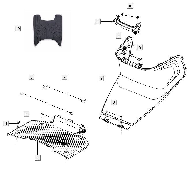 Trittbrett - chopbox Niu M1