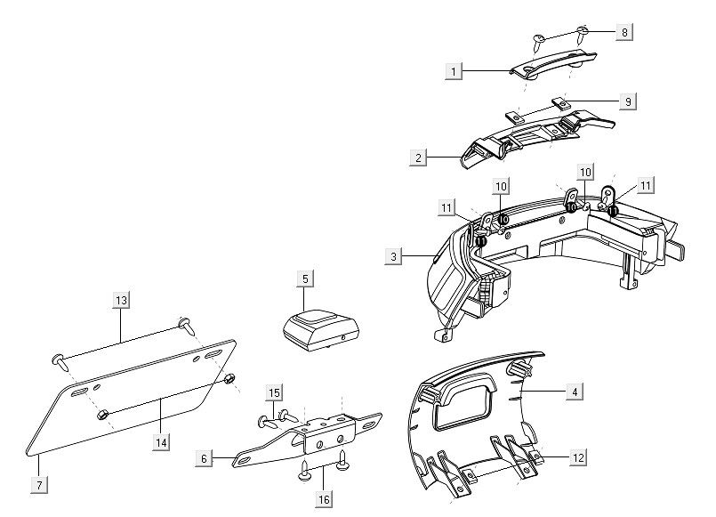 Rücklicht Niu M1 gelb