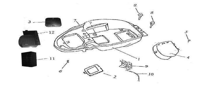 Helmfach Killerbee Custom 125cc