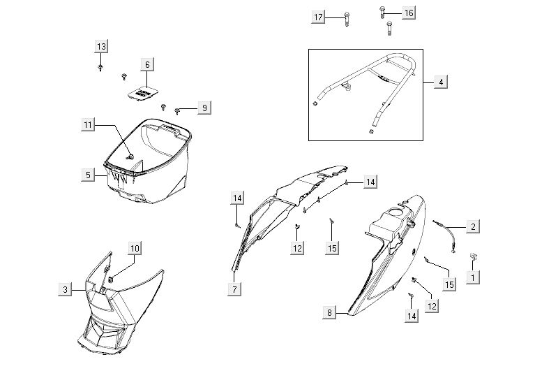 Buddybak Kymco Agility 10' 4-Takt sportlich orange