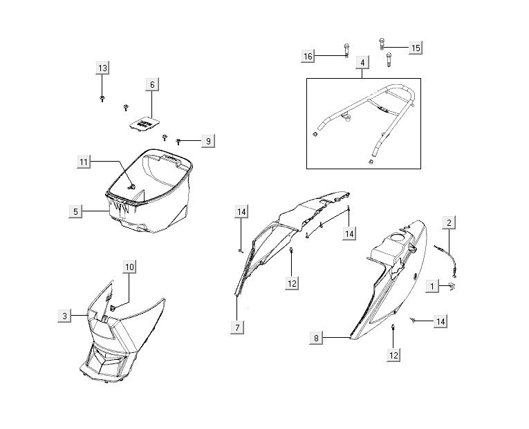 buddy box Kymco Agility 12 4-Takt 125 blau