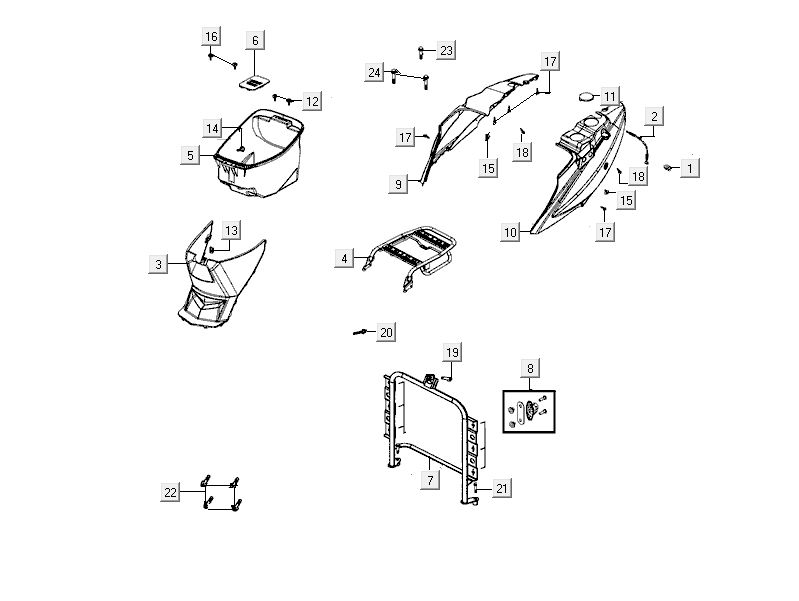 Buddybak Kymco Delivery 4-Takt schwarz