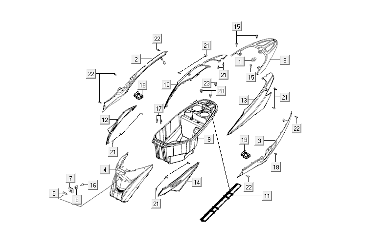 Buddybak Kymco VP50i Einspritzung Euro 4 Renault braun