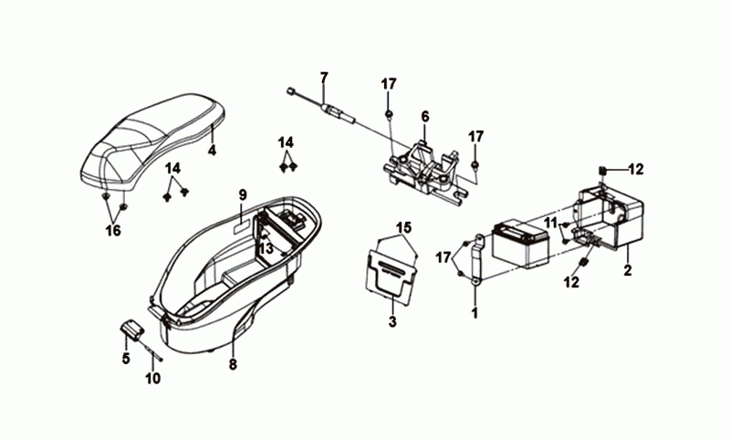 Buddyseat SYM Mio 50I Helmmontage