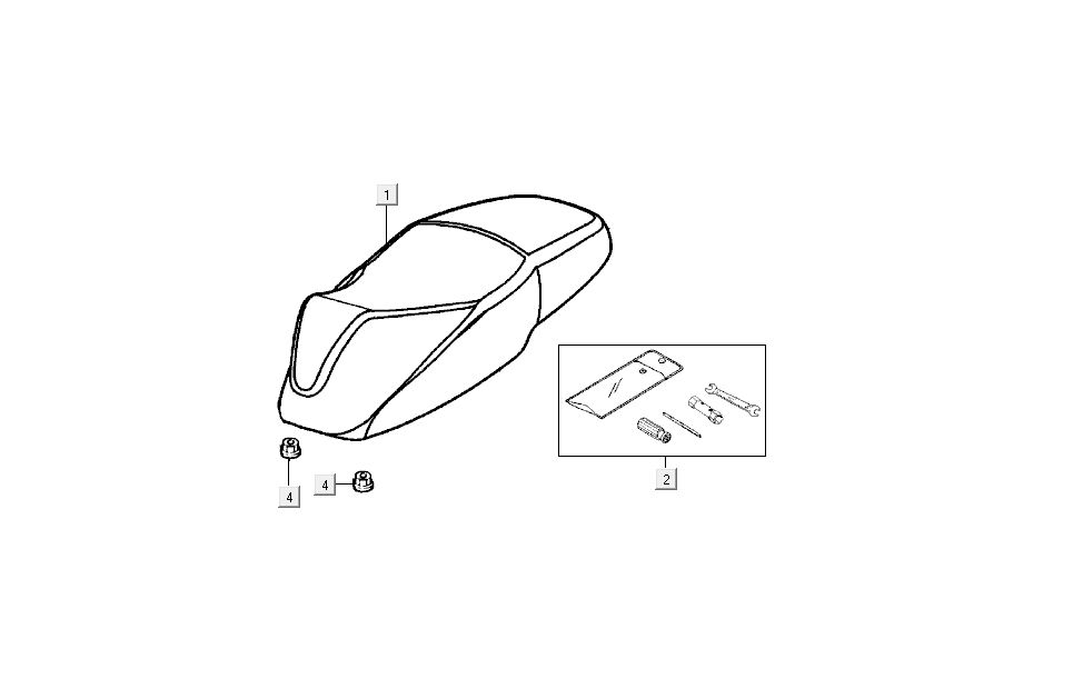 Buddyseat Kymco B&W LC 2-Takt Silber