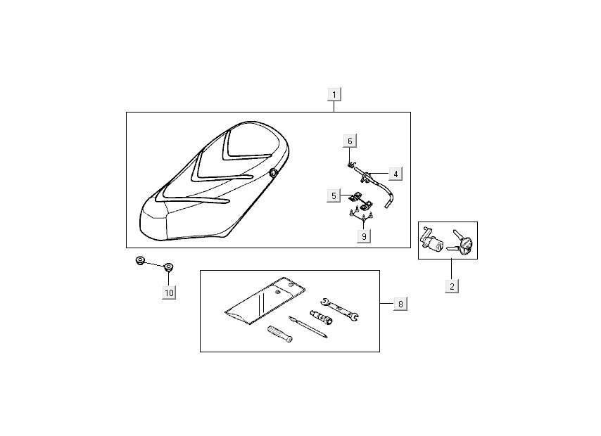 SitzbakKymco Super9 2-Takt mm Silber