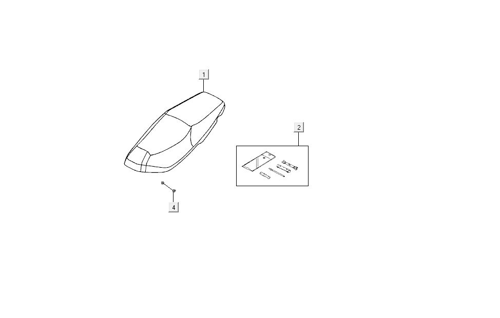 Buddyseat Kymco Super 8 4-Takt (2007-2009) Rot schwarz