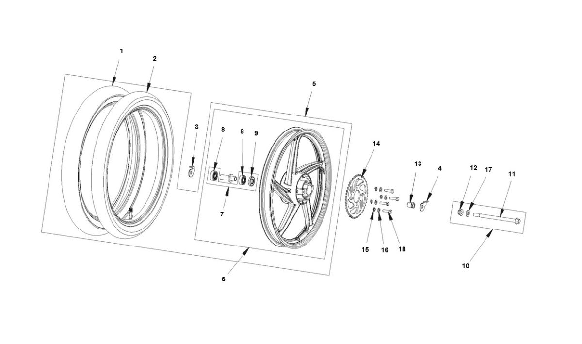 Bye-Bike Hinterrad-Bye-Bike Achterwiel