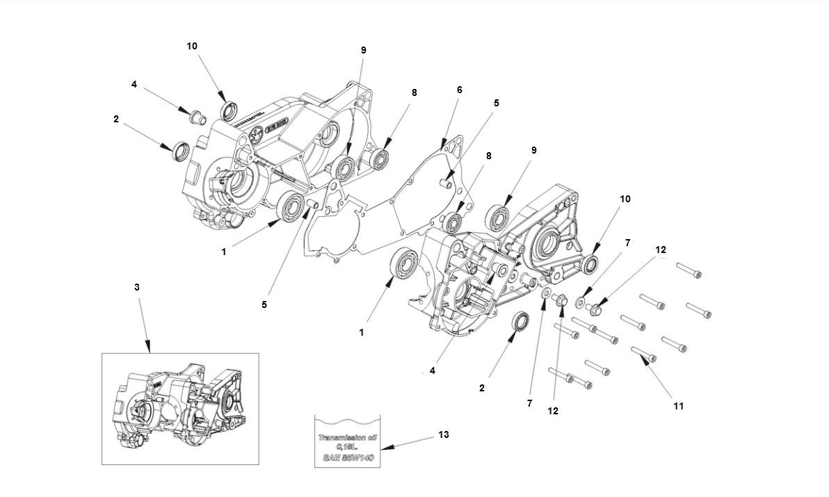 Bye-Bike Kurbelgehäuse-Bye-Bike Carter