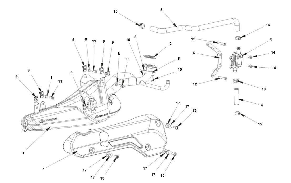 Bye-Bike Auspuff-Bye Bike Uitlaat