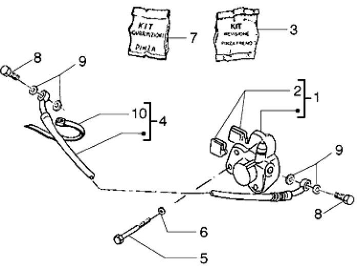 Bremssattel Piaggio Liberty 4-Takt bis 2005