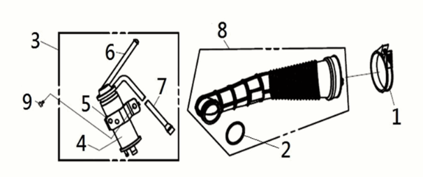 Canister set Sym Joymax Z 125i E5 2022