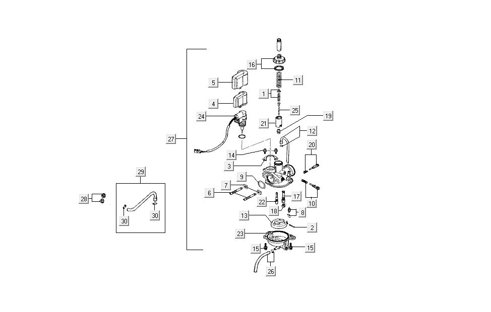 Vergaser - Choke Kymco B&W LC 2-Takt Silber
