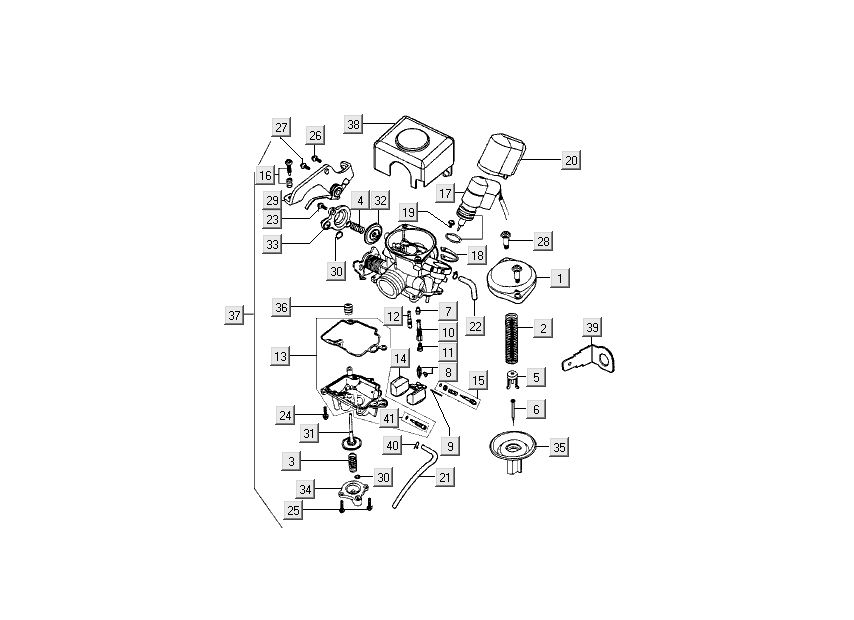 Vergaser - Choke Kymco Filly 4-Takt Silber