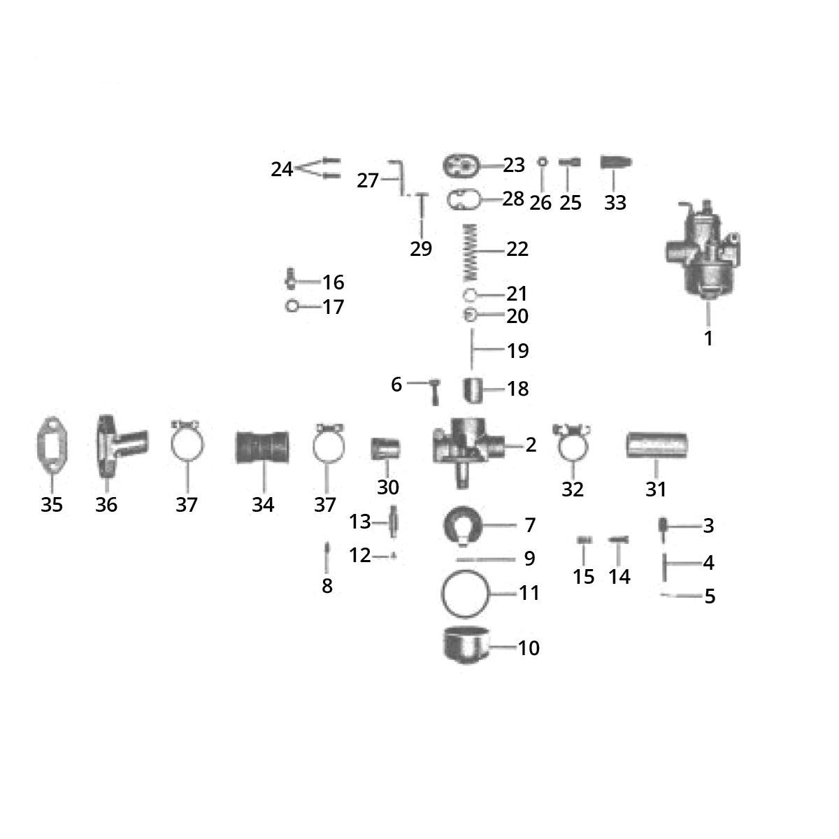 Dichtung Bing Zundapp GTS 50 517-39L0