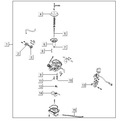 Vergaser Kymco Agility 12 4-Takt 125 blau