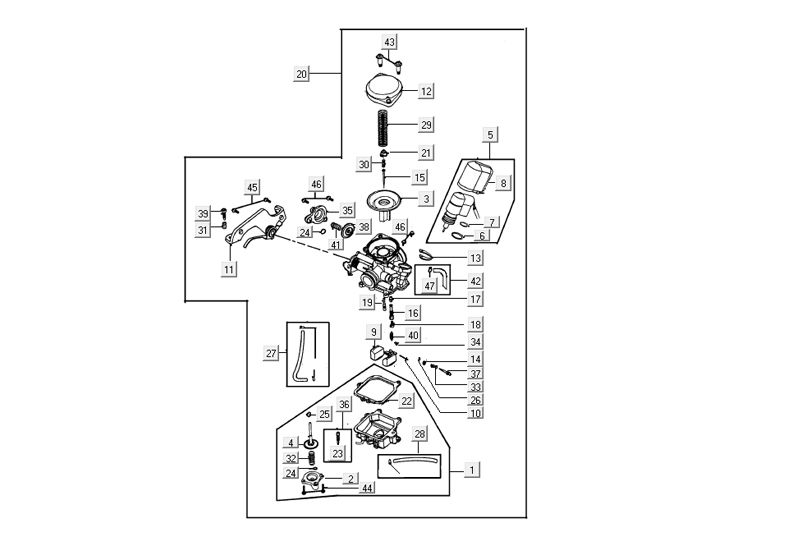 Vergaser Kymco Agility RS 4-Takt schwarz 11